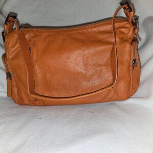 Nuovediva Orange Purse Shoulderbag Genuine Leather Made in Italy